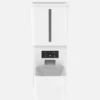 15L white smart dog feeder with built-in camera and automatic feeding tray