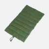 Outdoor dog mat, green portable padded pet mattress, water-resistant surface, foldable design for camping, travel and home use